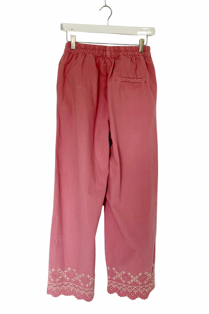 Embroidered Hem Trousers Size XS - Preloved