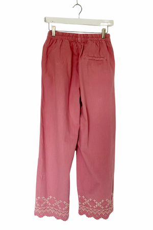 Embroidered Hem Trousers Size XS - Preloved