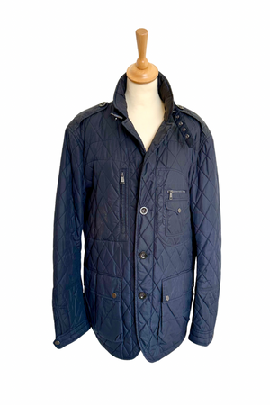 Navy Quilted Jacket Size L - Preloved