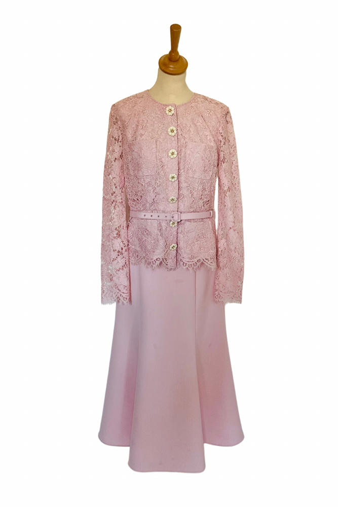 Pink Lace Midi Dress Size 8, 10 or 12 - New with Tags