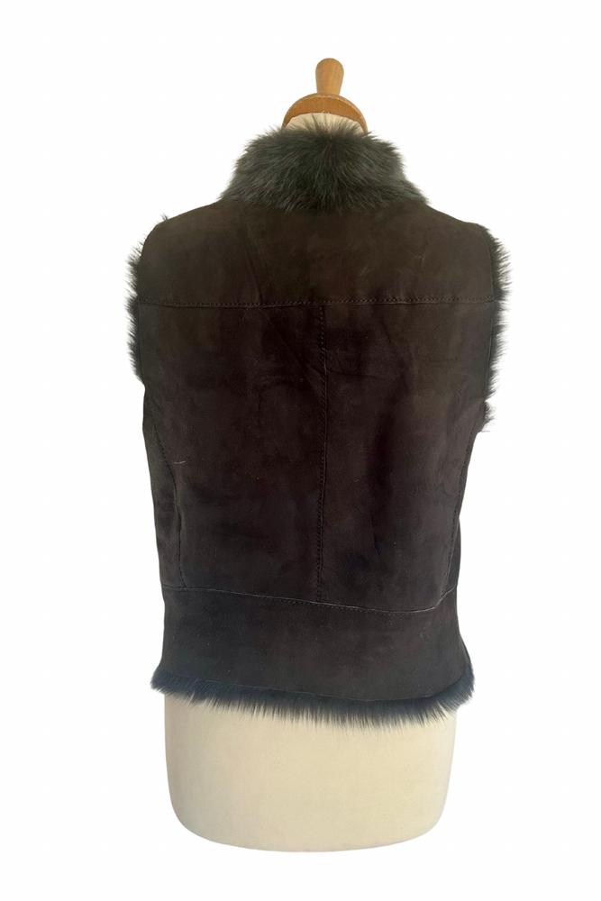 Shearling Vest Jacket Size 12 - Preloved