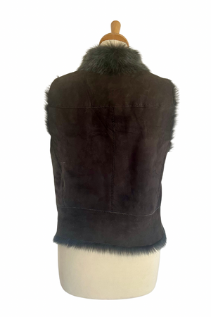 Shearling Vest Jacket Size 12 - Preloved
