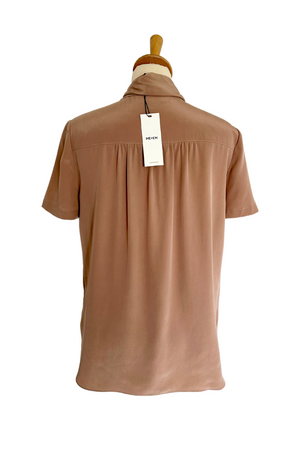 Zip Neck Silk Blouse Size 8 - BNWT