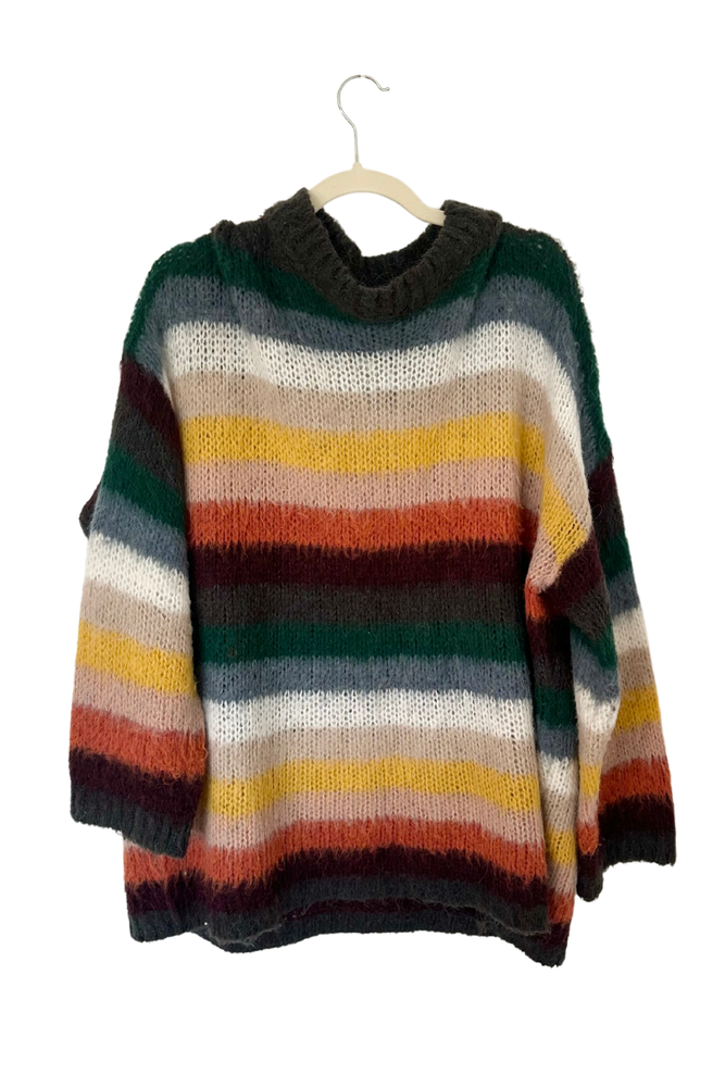 Striped Knit Jumper Size M - Preloved