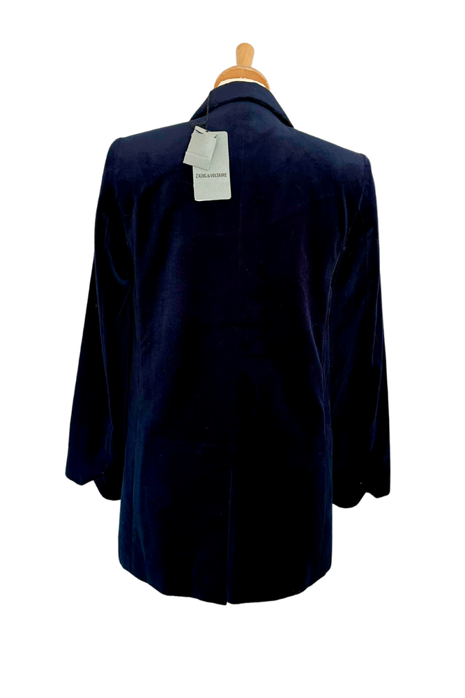 Navy Velvet Blazer Size 6 - BNWT