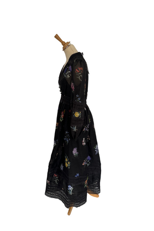 Floral Print Organza Midi Dress Size 12 - BNWT