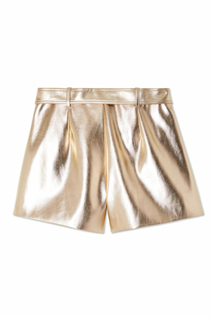 Metallic Vegan Leather Shorts Size 12 - BNWT