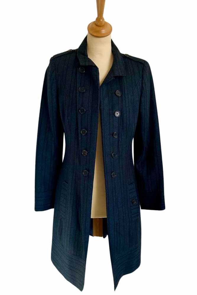 Wool Long Jacket Size UK 8 - Preloved