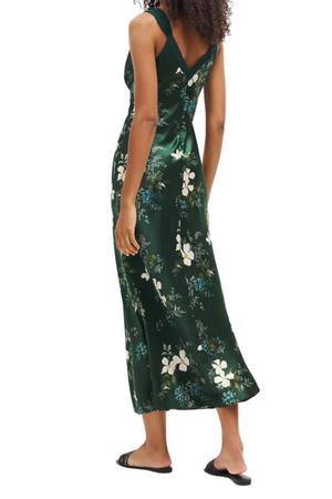 Silk Slip Floral Maxi Dress Size S - New with Tags