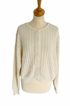 Linen Blend Lightweight Cardigan Size L - New with Tags