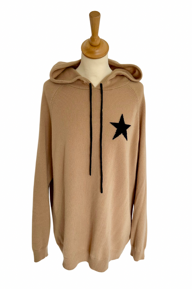 Knitted Hooded Jumper Size XL - Preloved