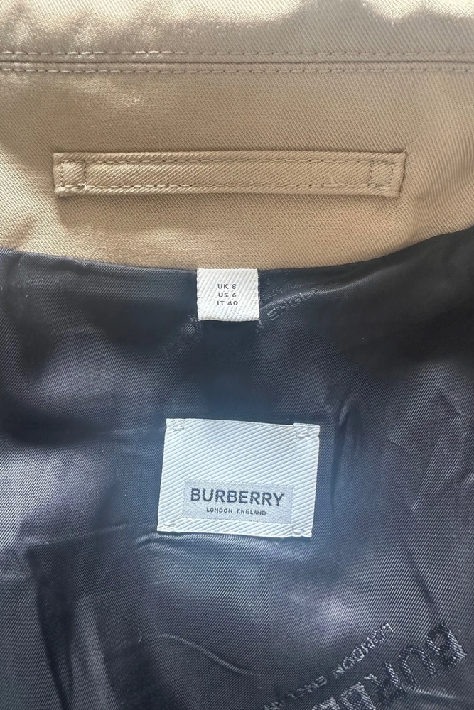 Panelled Qulited Trench Coat Size UK 8 - Preloved