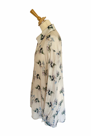 Pastel Floral Blouse Size L - Preloved