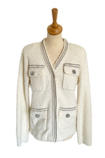 Embellished Boucle Knit Cardigan Size M - BNWT