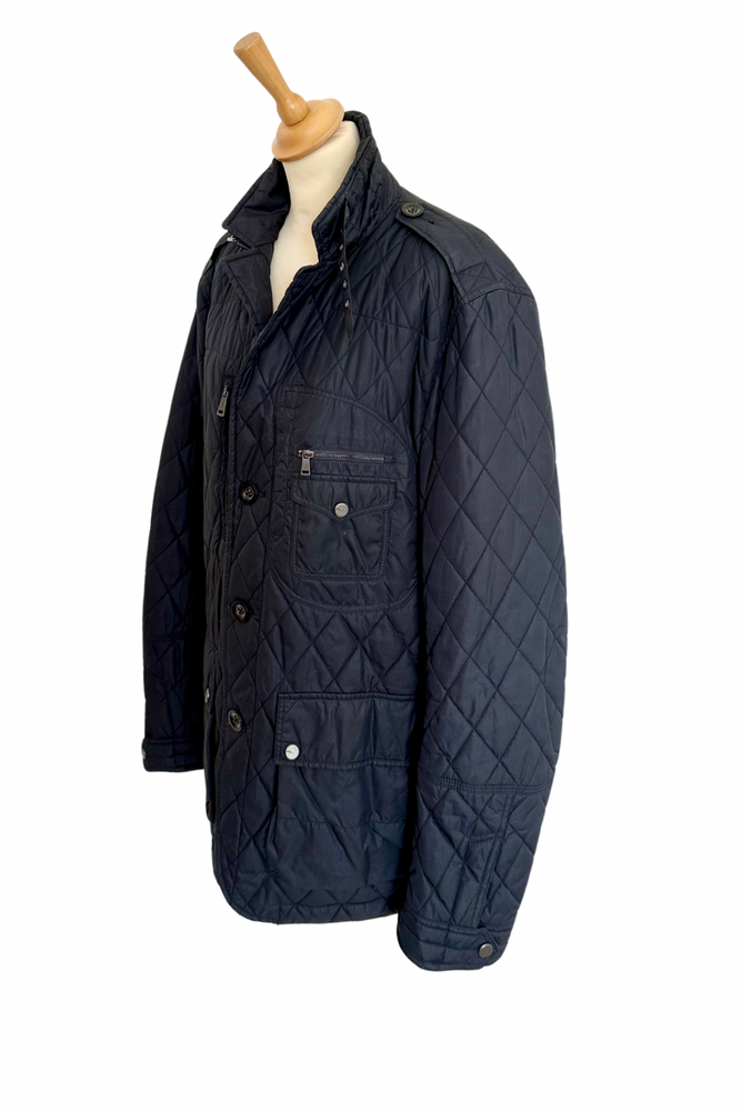 Navy Quilted Jacket Size L - Preloved