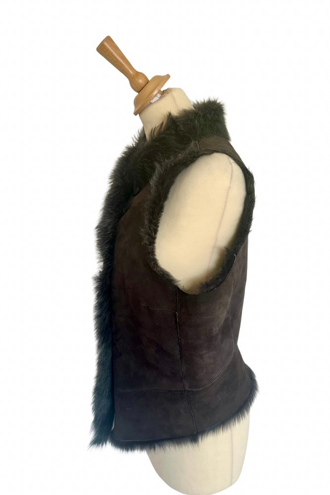 Shearling Vest Jacket Size 12 - Preloved