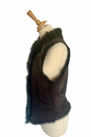 Shearling Vest Jacket Size 12 - Preloved