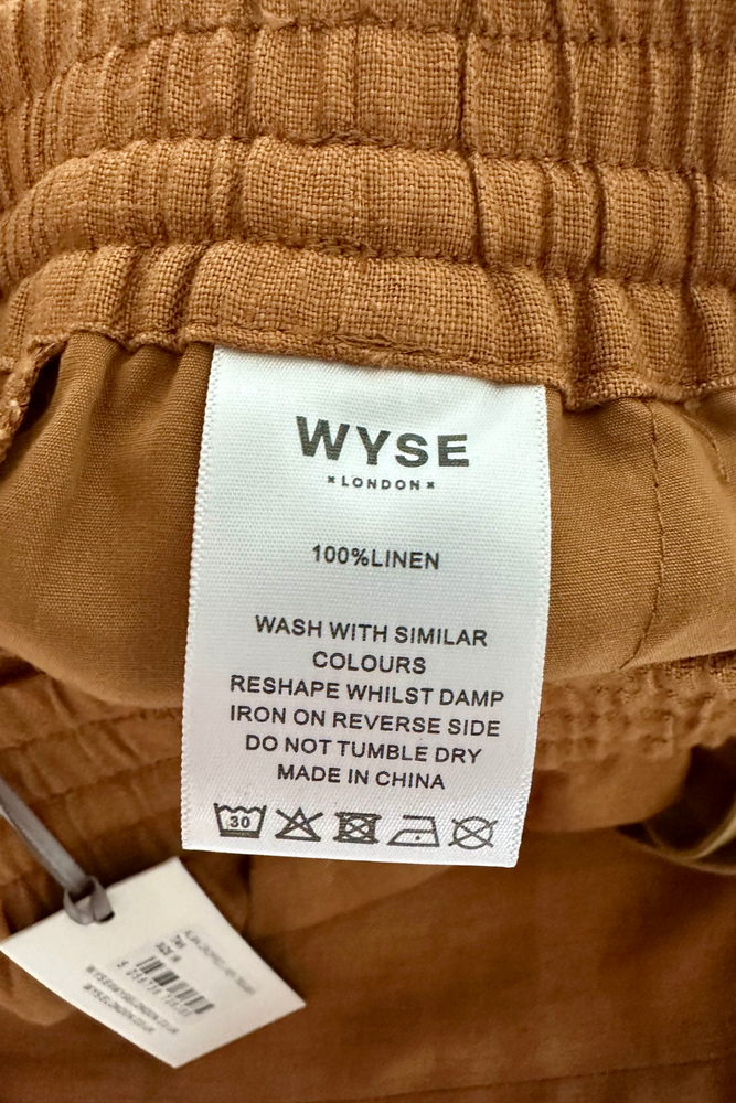 Cropped Linen Trousers Size 8/10 - New with Tags