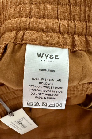 Cropped Linen Trousers Size 8/10 - New with Tags
