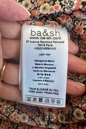 Floral Cotton Blouse Size 3 (UK 12) - Preloved