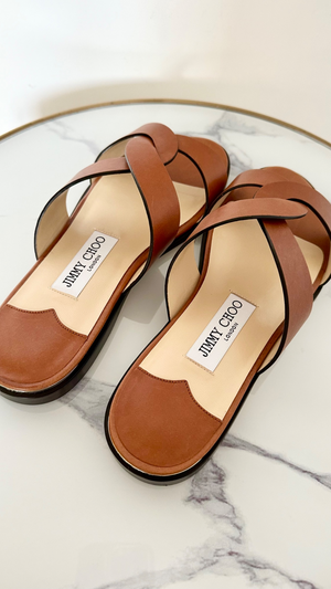 
            
                Load image into Gallery viewer, Flat Leather Sandals Size 38 or 38.5 - Unworn
            
        