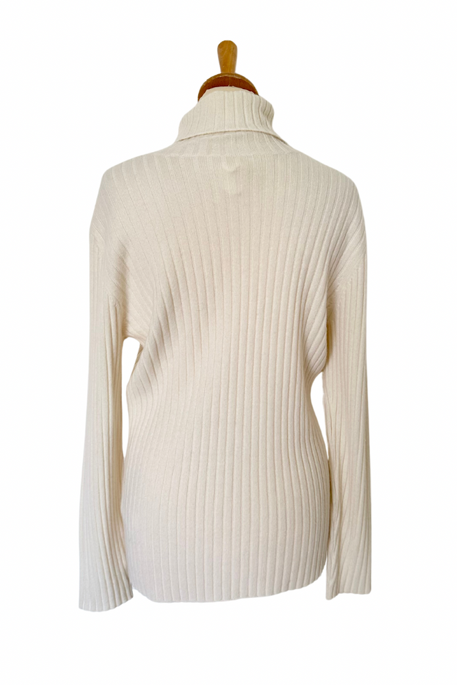 100% Cashmere Roll Neck Jumper Size XL - Preloved