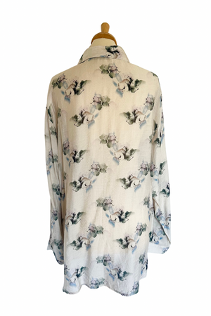 Pastel Floral Blouse Size L - Preloved