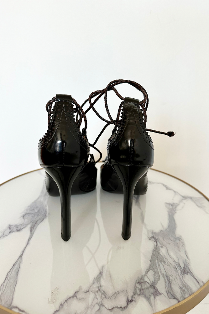 
            
                Load image into Gallery viewer, Ankle Lace Tie High Heels Size UK 8.5 - Preloved
            
        
