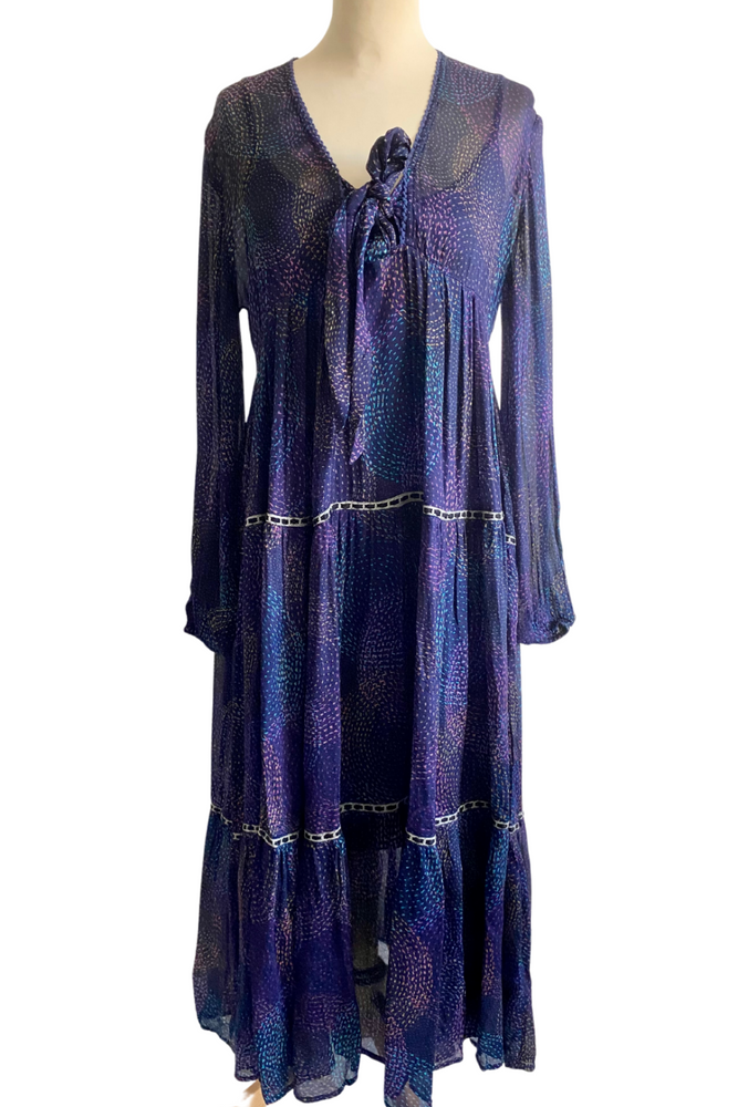 
            
                Load image into Gallery viewer, Floaty Abstract Print Midi Dress Size S or M - BNWT
            
        
