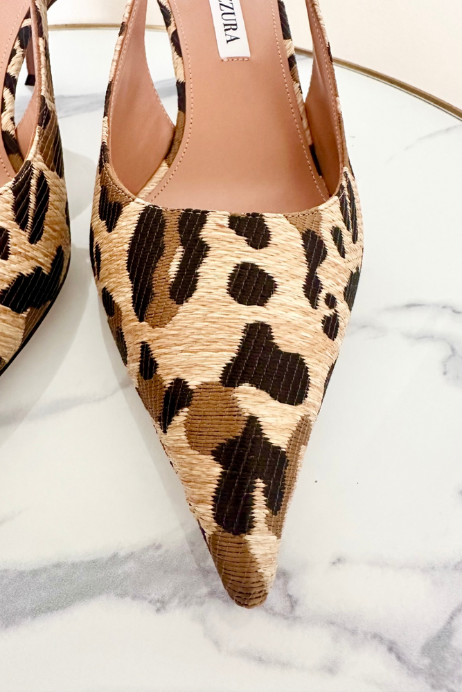 Leopard Slingback Pumps Size 39 - New with Box