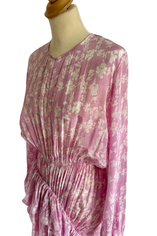 Floral Ruffled Midi Dress Size S - BNWT