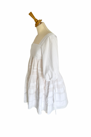 White Cotton Mini Dress Size 4 - BNWT