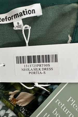 Silk Slip Floral Maxi Dress Size S - New with Tags