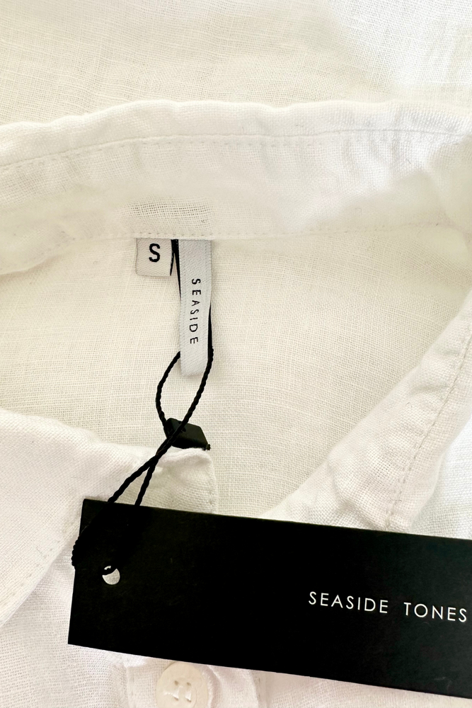 White Linen Midi Dress Size S - BNWT