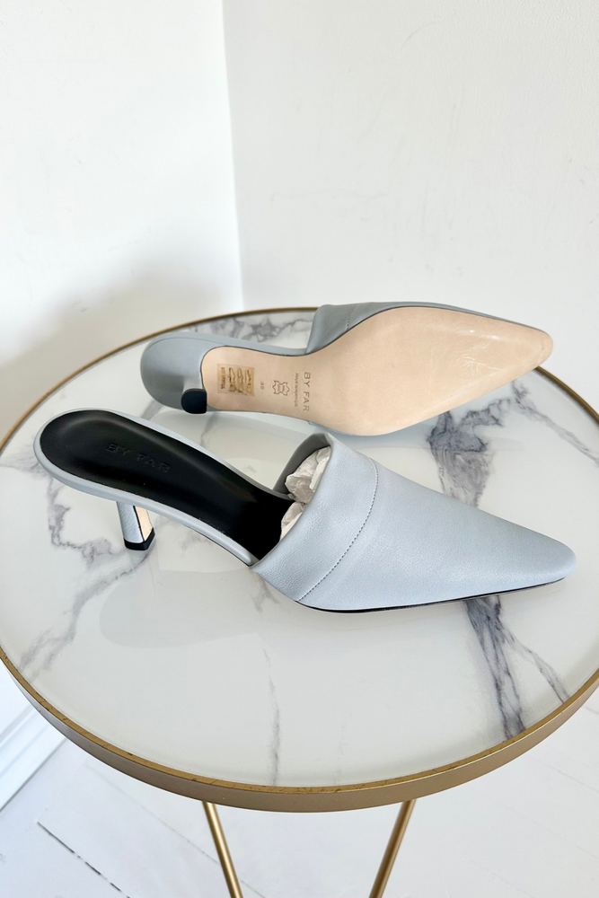 Pointed Toe Leather Mules Size 38 or 39 - New