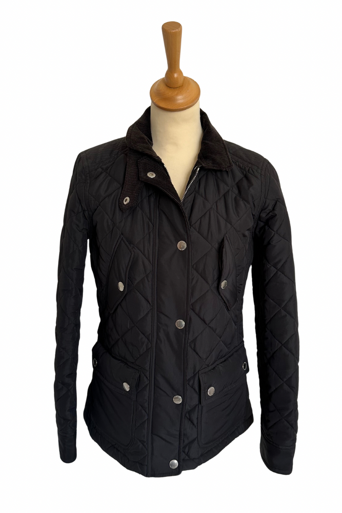 Black Quilted Jacket Size XS - Preloved