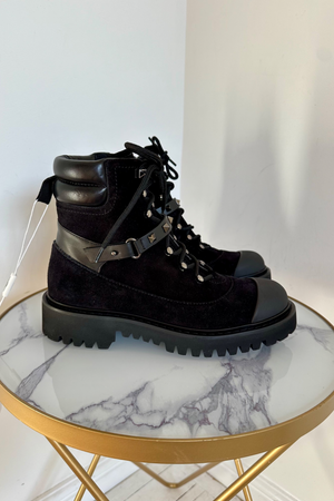 Rockstud Suede Combat Ankle Boots Size 38 - BNWT