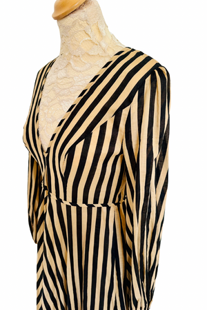 Striped Midi Dress Size 8 - Preloved