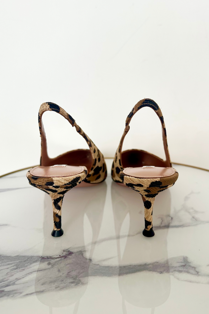 Leopard Slingback Pumps Size 39 - New with Box
