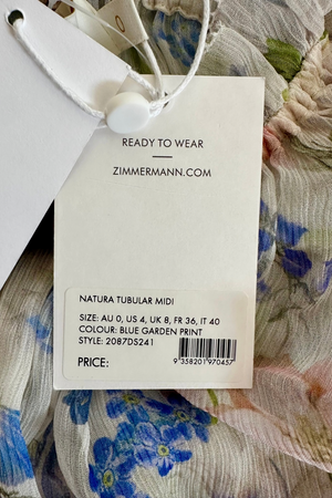 Chiffon Floral Midi Dress Size 8 - BNWT