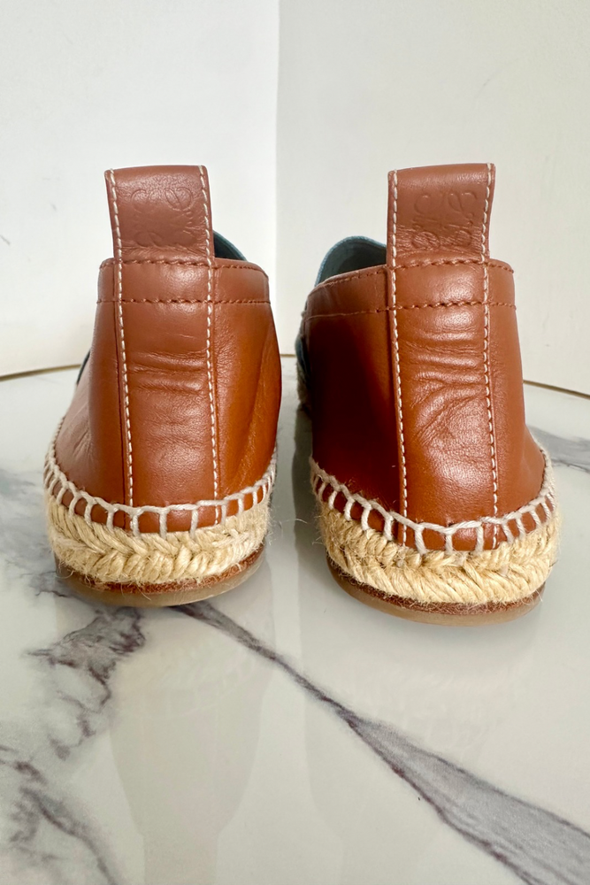 Leather / Denim Espadrilles Flats Size 41 (Fit a UK 7) - New without Tags