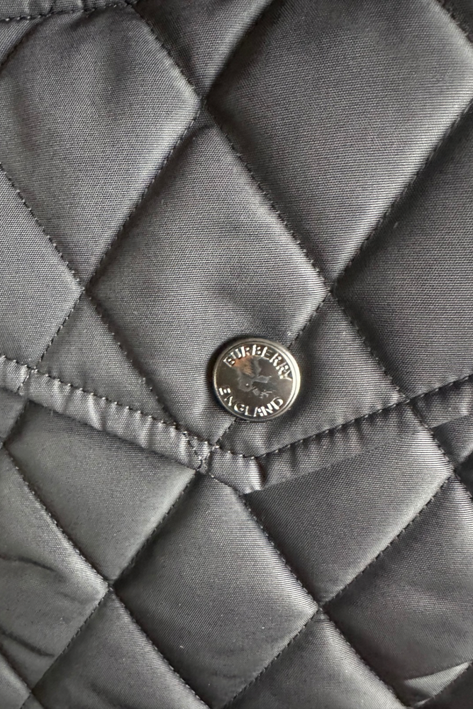 Panelled Qulited Trench Coat Size UK 8 - Preloved