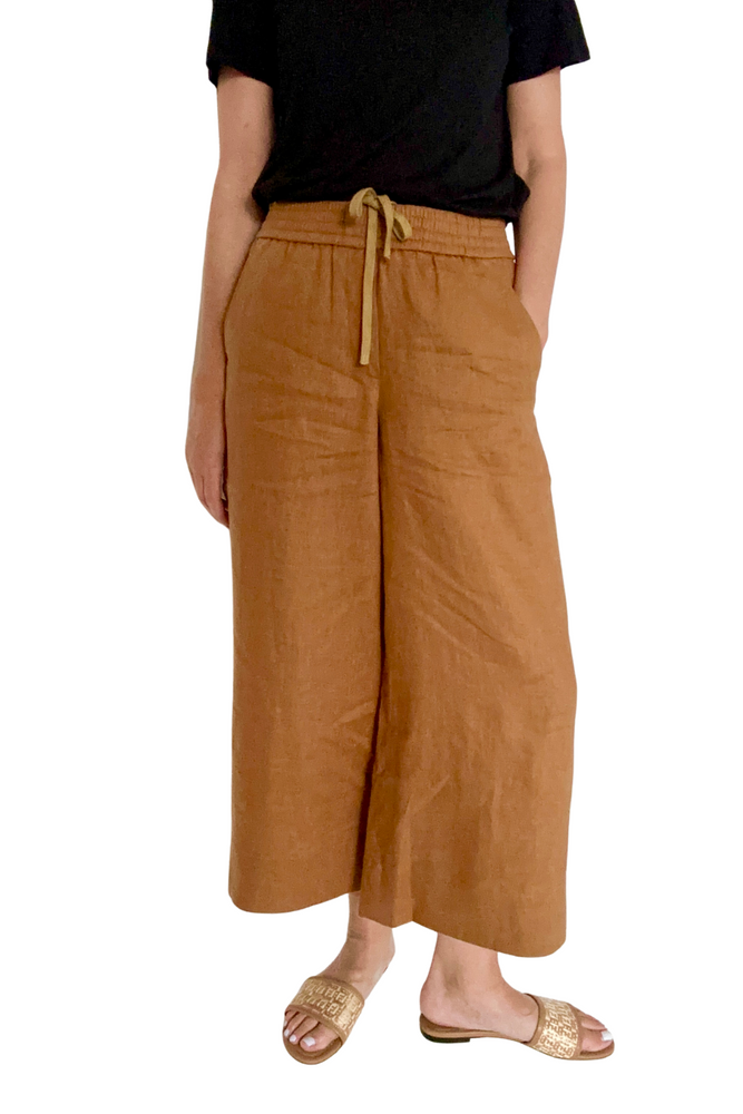 Cropped Linen Trousers Size 8/10 - New with Tags