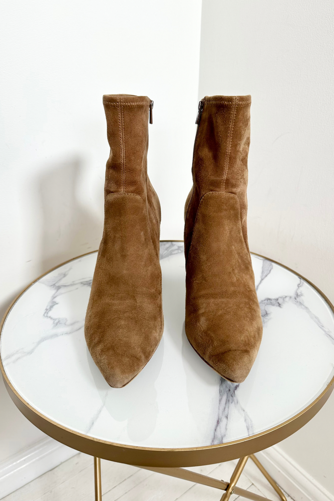 Tan Suede Ankle Boots Size 7 - Preloved