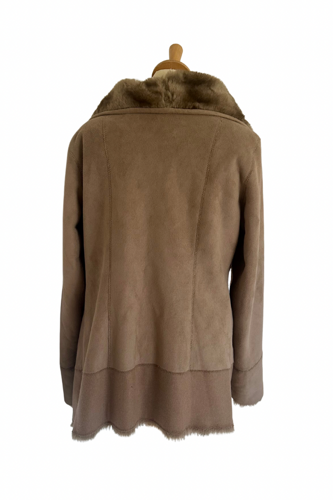 Faux Suede & Shearling Jacket Size 10 - Preloved