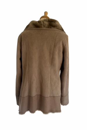 Faux Suede & Shearling Jacket Size 10 - Preloved