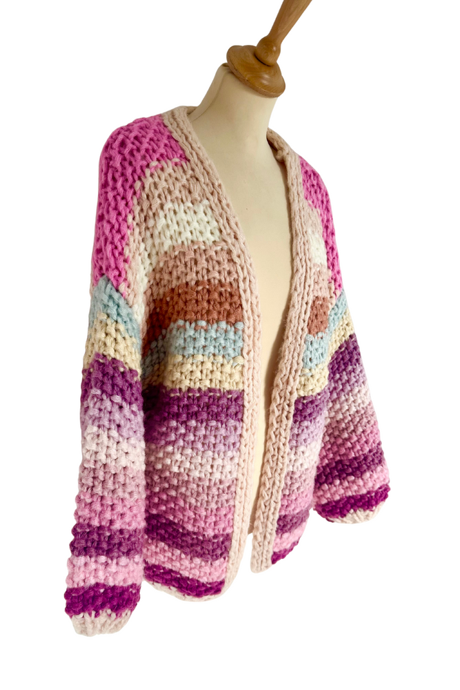 Chunky Knit Open Cardigan Size O/S - Preloved