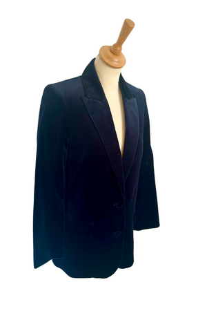 Navy Velvet Blazer Size 6 - BNWT