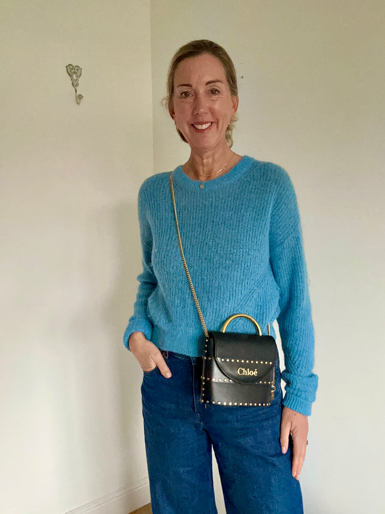 Aby Lock Studded Handbag - As New