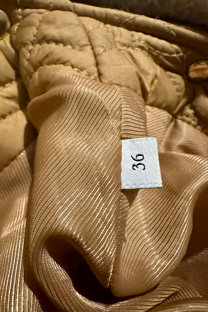 Short Quilted Hooded Jacket Size UK 8 - Preloved